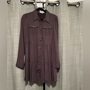 Listicle long sleeve dress